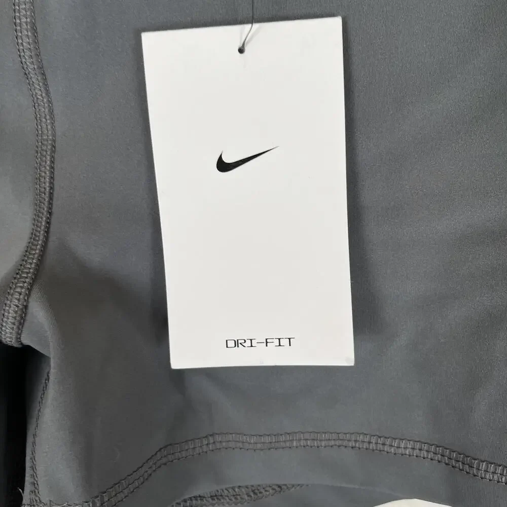 Nike Pro Dri-FIT Shorts Womens Medium Gray Compression 3 Inseam Training Gym